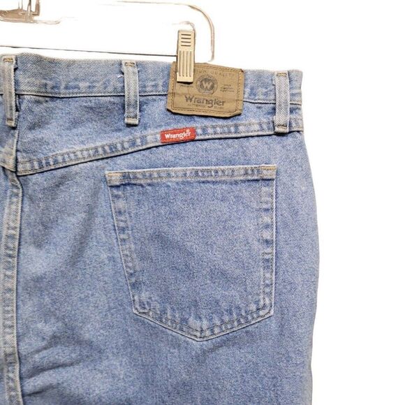 Wrangler Jeans Mens 44X30 Blue Premium Denim Straight Leg Regular Fit 96501SL - Picture 9 of 12
